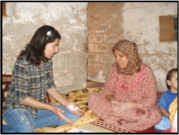 Graphic showing Iraqi NGOs conducting an assessment survey 1