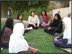 Graphic showing Iraqi NGOs conducting an assessment survey 2