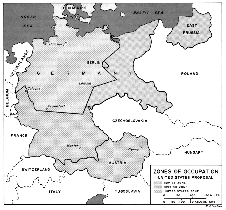 MAP 2 - ZONES OF OCCUPATION UNITED STATES PROPOSAL
