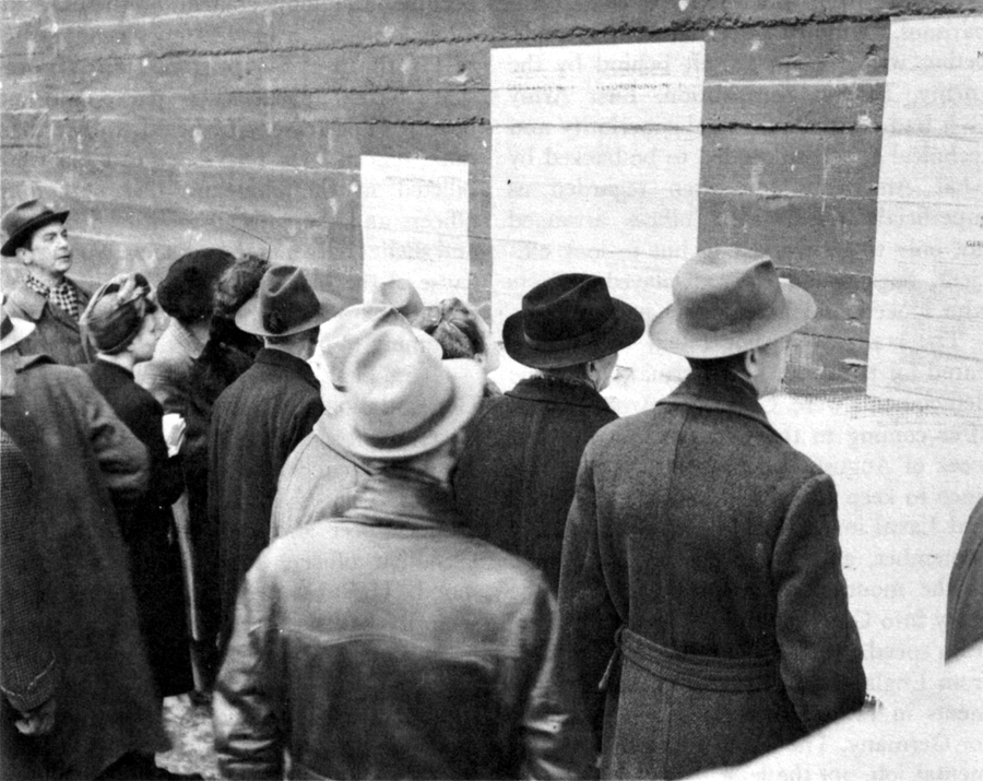 GERMANS READ THE PROCLAMATION AND ORDINANCES