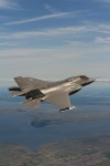 F-35B Joint Strike Fighter (JSF) aircraft BF-3 with inert AIM-9X Sidewinder missiles over the Atlantic Test Ranges