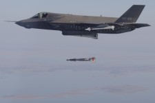 F-35B test aircraft BF-3 completes the first aerial weapons release of an inert 500-pound GBU-12 Paveway II laser-guided bomb