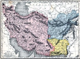 1895 Map - Persia Afghanistan Beluchistan
