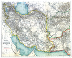 1902 Map - Persia Afghanistan Beluchistan