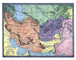 1904 Map - Persia Afghanistan Beluchistan