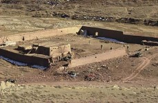Afghan bunker in the Gardez Valley inside the battlefield of Operation Anaconda. The bunker was used by American Soldiers as headquarters for all communications and attacks inside the battle zone