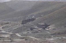 A bunker in the Gardez Valley of Afghanistan destroyed by AH-64 Helicopters during Operation Anaconda