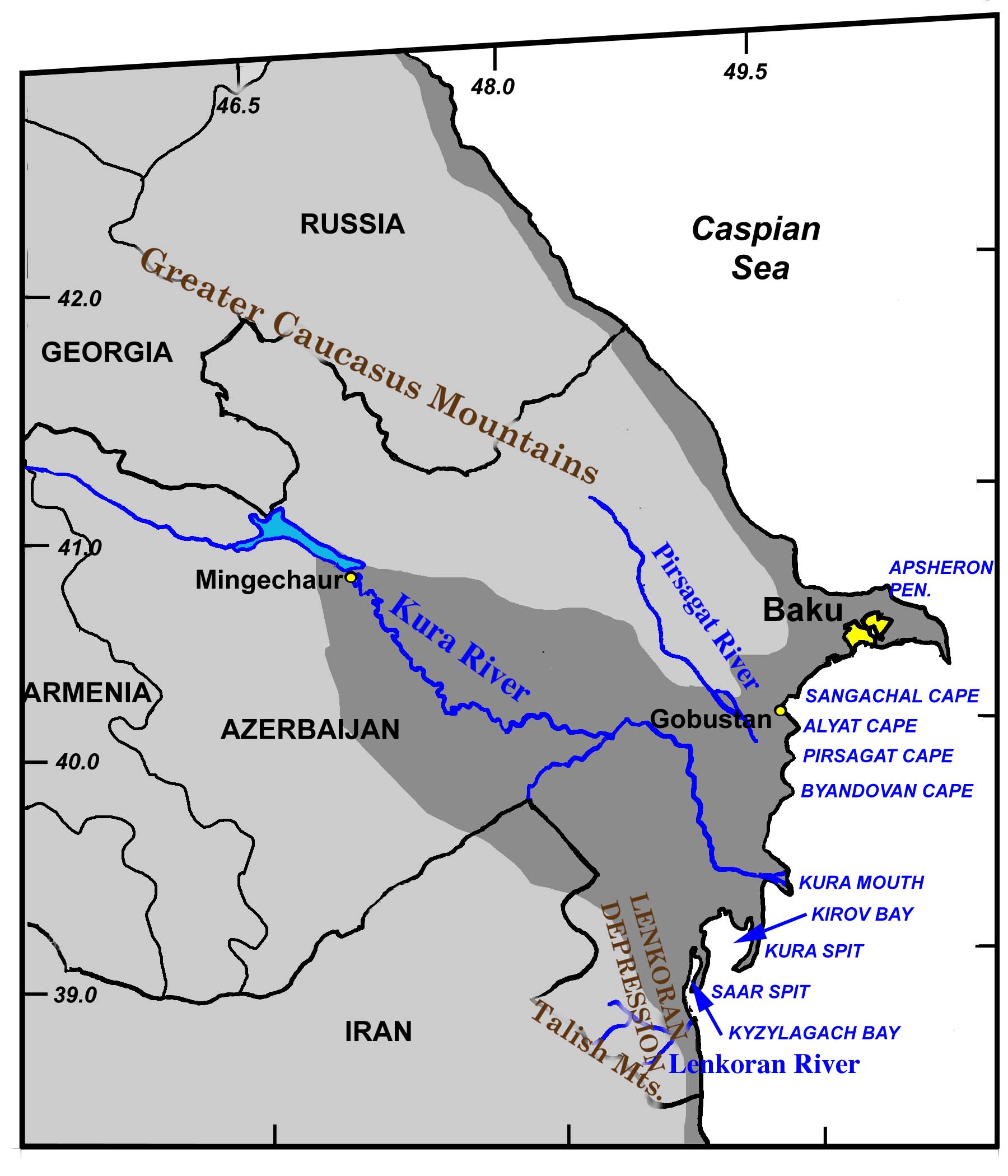 Azerbaijan Map 3 