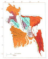 Bangladesh Map - Physiographic