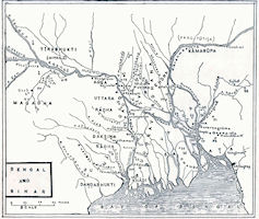 Bengal History Map - 1030