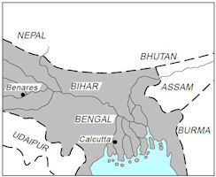 Bengal History Map - 1856