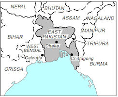 Bengal History Map - 1947