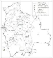 Bolivia Map Ethnic