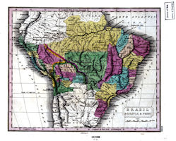 Bolivia  History Map - 1829