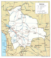 Bolivia Map Political