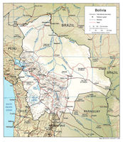 Bolivia Map Relief