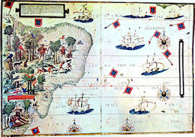 Brazil Map - 16th Century