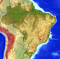 Brazil Map - Relief