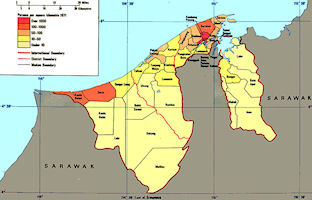 Brunei Population Map
