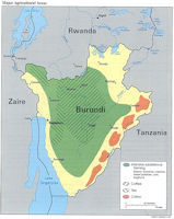 Burundi Agriculture Map