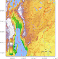 Burundi Topography Map