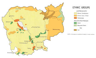 Cambodia Ethnic Groups Map