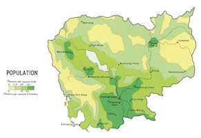 Cambodia Population Map