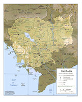 Cambodia Relief Map