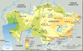 Kazakhstan Map - 