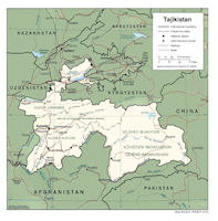 Tajikistan Map - Political