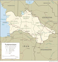 Turkmenistan Map - Political