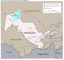 Uzbekistan Map - Defense Industry