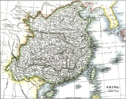 China History Map - 1843 Qing / Ch'ing (Manchu)