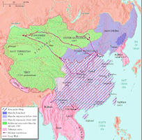 China History Map - 1795 Qing / Ch'ing (Manchu)