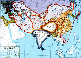 China History Map - 1300 Yuan (Mongol)