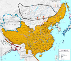 China History Map - 1424 Ming