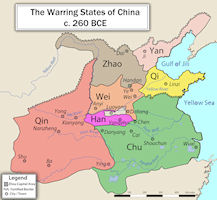China History Map - Contending States