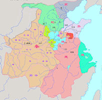 China History Map - Contending States