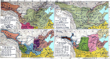 China History Map - 16 States