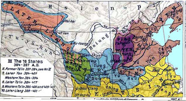China History Map - 16 States