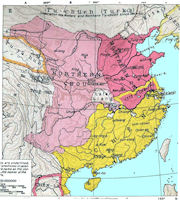 China History Map - 582 AD