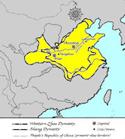 China History Map - 1100 BC Western Zhou