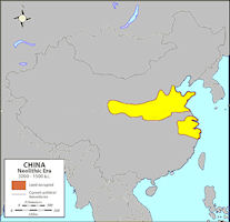 China History Map - Shang [Yin] Dynasty 1500 BC