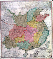 China History Map - 1750 Qing / Ch'ing (Manchu)