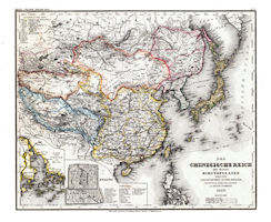 China History Map - 1850 Qing / Ch'ing (Manchu)