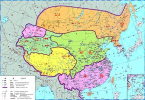 China History Map - Dong (Eastern) Jin, AD 317-420
