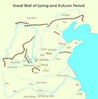 Great Wall of China Map - Spring and Autumn Period