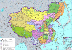 China History Map - Qing / Ch'ing (Manchu)