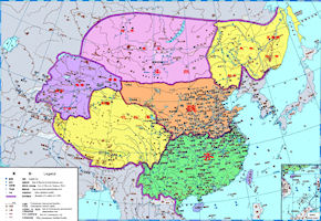 China History Map - Qi dynasty (550-577 AD)