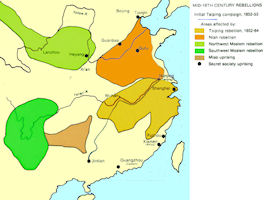 China History Map - Rebellions